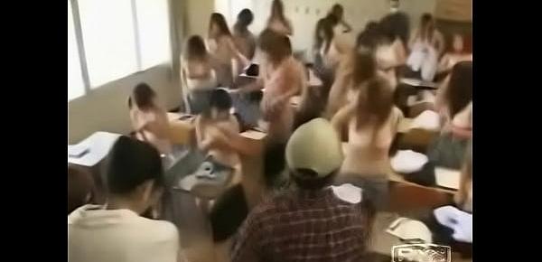  (Know the source) A classroom full of college girls forced to strip by bandits